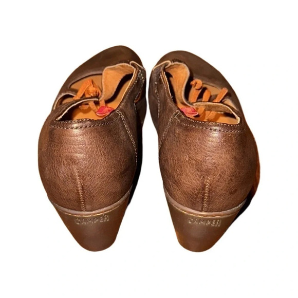 Camper Mary Jane Brown Leather Heels Size 38/8 - Picture 7 of 7